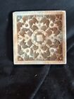 #38 Antique Robertson ( PA.) Art Tile 3” Providential Victorian Stylized Flowers