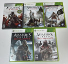 Xbox 360 5 lot Assassin's Creed 2 and 3,  Brotherhood, Revelations, Black Flag