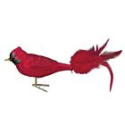 Old World Christmas Large Red Cardinal Clip-On Glass Ornament 18009 Free Box