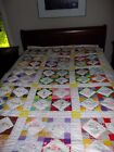 New ListingVintage Handmade Quilt w/ Intricate Embroidered Detail, 56