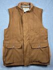 Orvis Insulated Faux Suede Vest Men's Size Medium Fishing Hunting Outdoor Brown