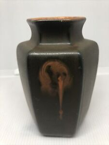 Vintage 1920’s Roseville Rosecraft Arts and Crafts Pottery Vase Hexagon 5 1/2”