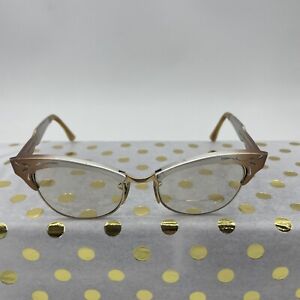 Vintage 1950’s-60’s Cat Eye Glasses Frames Etched Silver Rose, Gold ￼ Design 12k