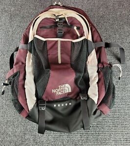The North Face Backpack Recon Maroon Laptop Sleeve Hiking Camping School