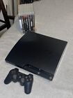 Sony PlayStation 3 PS3 Slim Console CECH-2001A 120GB W Controller & Games GREAT!