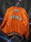 Vtg Virginia Teck Hokies Jacket M Pull Over Windbreaker Warm Up Orange Spell Out