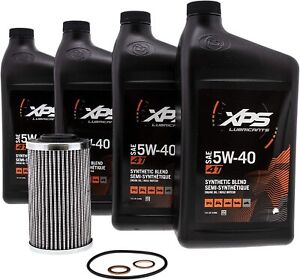 Can-Am Spyder 4T 5W-40 Synthetic Blend Oil Change Kit for Rotax 991