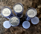 4 x Canada 1963 Rolls of BU Uncirculated Nickels From a Mint Bag - 160 Coins!!