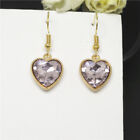 New Purple Crystal Cute Heart Couple Love Fashion Women Stand Earring Gifts