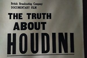 BBC Poster The Truth About Houdini from the collection of the Houdini Museum