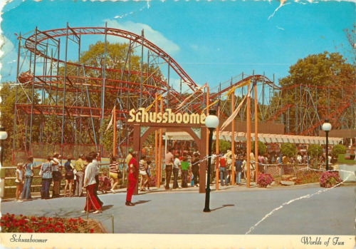 New ListingSchussboomer Roller Coaster, Worlds of Fun, Kansas City, MO Continental Postcard