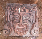 Antique MAW & Co demon devil horned man terracotta wall brick tile