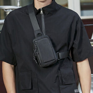Men's Shoulder Bag Oxford Chest Bag Sling Crossbody Bag Casual Travel Phone Bag
