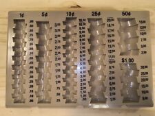vintage coin counting handling tray bank teller sorter counter BLACK LETTERING