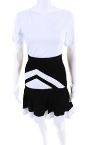 Ohne Titel Womens Smocked Abstract Peplum Midi Skirt Multi Size Large