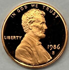 1986 S Proof Lincoln Cent from Proof Set