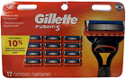 Gillette Fusion 5 Razor Blade refills New Packs of 12 Cartridges Factory Sealed