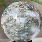 New Listing1680g Natural Moss Agate Ball Quartz Crystal Sphere Reiki Meditation Decoration