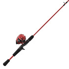 Slingshot Spincast Reel and Fishing Rod Combo, Red