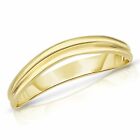 Comfort Fit Curved Double Wave Thumb Ring, 3mm, 10k Fine Gold