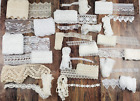 Lot Of 20 Vintage-Modern Lace Sewing Trim Bundles White Ivory Flat