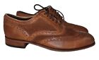 Florsheim Size 10D Brown Wingtip Oxford Shoes Leather W/Suede Accent 12064-221