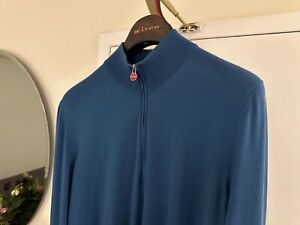 Kiton Diamante Blue Sweater 50IT 40US