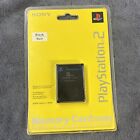 Sony PlayStation 2 8MB Memory Card GENUINE factory sealed Black - SCPH-10020