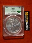 2024 $1 AMERICAN SILVER EAGLE CAC MS70 FIRST DELIVERY LABEL