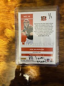JOE BURROW SIGNED AUTO SIGNED   1/1 WITH MESSAGE🔥🔥