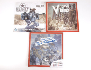 Dust Tactics Books Rules Play Scenarios Lot/3 Core Revised Blue Thunder Victory