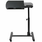 Angle & Height Adjustable Rolling Laptop Desk Cart Over Bed Hospital Table Stand