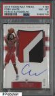 2019-20 National Treasures Coby White RPA RC 3-Color Patch AUTO 47/99 PSA 8