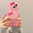 For iPhone 15 Pro Max 14 13 12 11 XS XR Pink Cute Hello Kitty Phone Holder Case