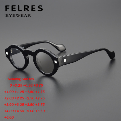 Men Women Round Photochromic Presbyopic Glasses Outdoor Retro Sunglasses UV400