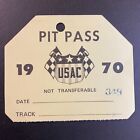 USAC 1970 Pit Pass Stub Auto Racing Races #348