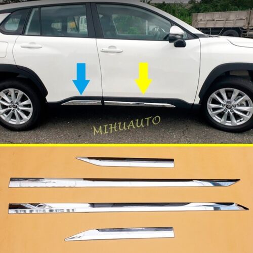 Chrome Car Door Body Skirts Moulding Trims Accessories For Toyota Corolla Cross (For: Toyota Corolla Cross)