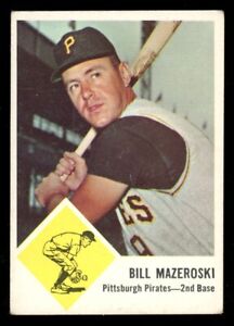 1963 Fleer Baseball MLB #59 Bill Mazeroski HOF VG-EX Pittsburgh Pirates Card