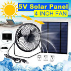 Solar Powered Fan Portable Mini Ventilator Greenhouse Pet Dog Chicken House Cool