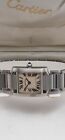 Cartier Tank Francaise Stainless Steel Lady's Bracelet Watch in Cartier Box.