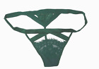 NWOT Victoria's Secret Lace V-string Panty emerald green Large