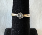 10K Yellow Gold 7 Diamond Cluster Women's Ring, Size 8, Pre-Owned