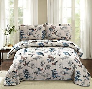 Quilt Set King Size Bedspread Coverlet King Quilt Bedding Country Farmhouse Q...