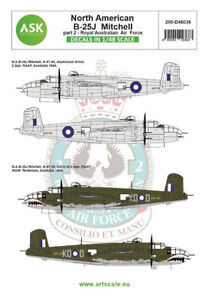 Art Scale Kit Decals for 1/48 B-25J Mitchell Part 2 Royal Australian Air Force