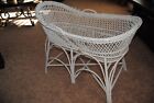 Vintage White Wicker Bassinet with Stand LOCAL PICK UP CANTON MICHIGAN