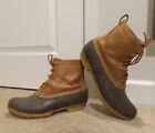 L.L. Bean Duck Rain Boots Unlined Leather/Rubber. Brown. Men's 11 (IM) USA Made