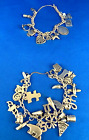 Two James Avery Sterling Silver Bracelets w/ 35 charms! Many discontinued