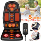 8 Mode Massage Seat Cushion w/Heated Back Neck Massager Chair for Home & Car New