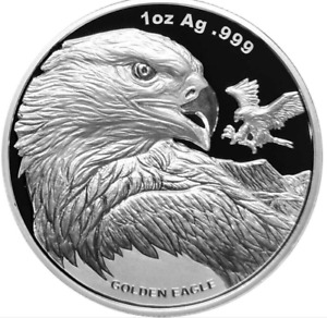2023 Samoa golden Eagle 1 oz silver Proof-like coin in capsule