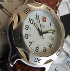SWISS ARMY~ClaSSiC Mid Size OFFICERS 1884 RATCHET~White Dial~OEM Leather~Amazing